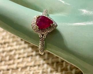 Ruby and diamond rings
