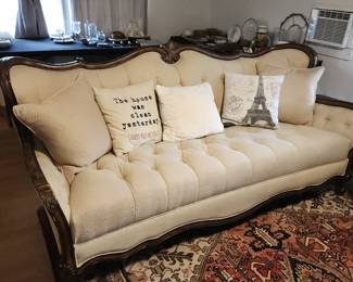 Victorian Style Couch.  There are some Cat Scratch Flaws..