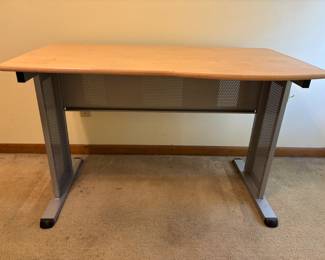 Metal base desk