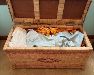 Wicker storage trunk
30”w 14”d 16.5” t
$80.00