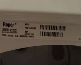Roper Dryer Heavy Duty Super Capacity.   $ 200.00