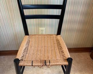 Black woven bottom chair. 15”w 14”d 34.5”t
$ 45.00