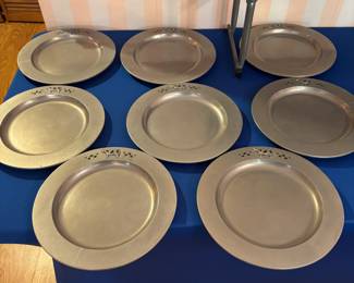 (8) Pewter 10.5” Plate $12 each