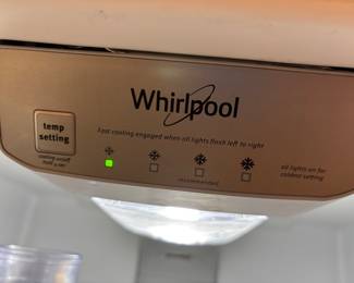 Whirlpool Refrigerator Freezer w ice maker 32.75” w 33”d 66.25”t. 20.5 cu.     $ 450.00.                                         7/2020