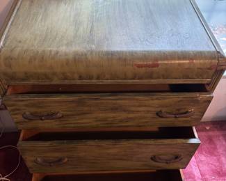 Green washed Waterfall Chest of drawers. 30”w 18”d 45”t
$ 175.00