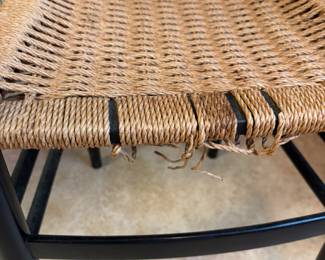 Black woven bottom chair. 15”w 14”d 34.5”t
$ 45.00