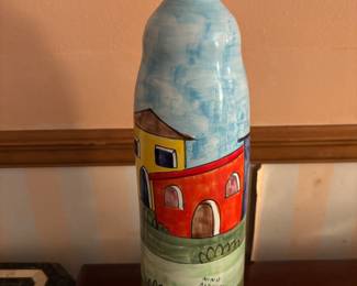 Nino Parrucca Vase handmade Italy, 16.5” tall.         $ 60.00
