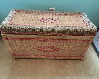 Wicker storage trunk
30”w 14”d 16.5” t
$80.00