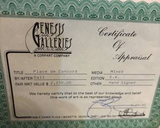 Salvador Dali Washington Square
Signed and numbered 259/300
$ 3,000.00