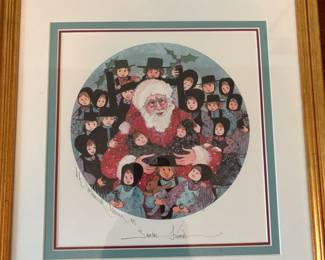 Santa’s Friends # & signed P Buckley Moss 15”w 15.5”t    $70.00