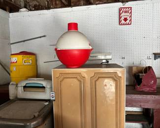 pepsi bottle fridge, old washer, various coolers available