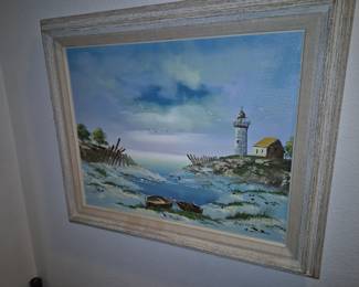 Original Art  Light House painting 