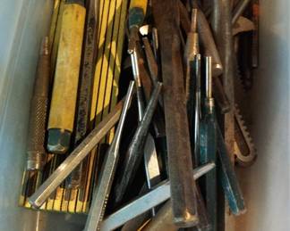 Large assortment of punches and chisels.  All vintage.