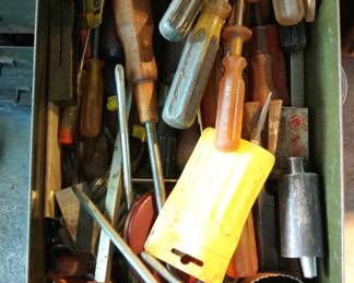 Large assortment of misc screwdrivers and other tools.  See lots of Pictures to  follow.