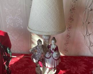 Delicate porcelain lamp