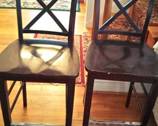 Matching Wooden Barstools (Black)