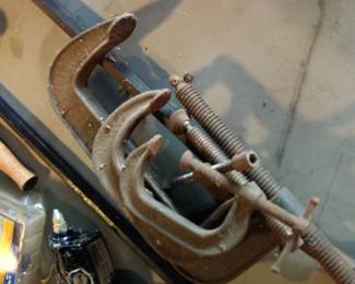 Multiple Vintage Metal Clamps.