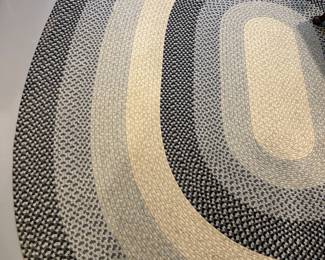 Oval wool braided rug 10’ x 8’ 2” 