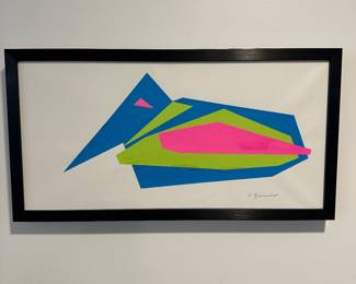 "The Duck" original collage on canvas  by Barbara Kennison 21” x 11”