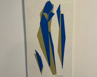 "The Family" original collage on canvas by Barbara Kennison 10” x 20” 