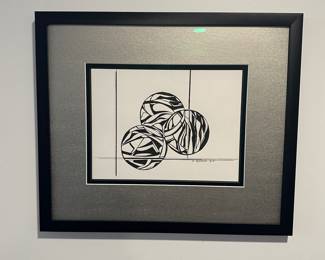 "Trilogy of Harmony 1" (2 in set) original pen and ink by Barbara Kennison 18” x 20”