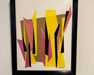 "Sunrise Sonata" original collage on canvas by Barbara Kennison 13” x 16”