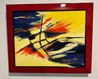 "Shipwreck" original acrylic on canvas  by Barbara Kennison 16” x 13”