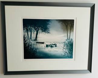 "Coastal View" original by F. Hilon print 33/150; 33” x 26” 