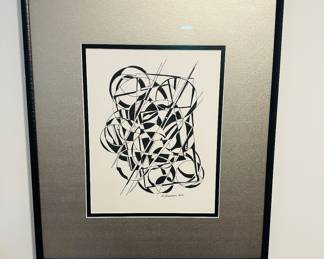 "Bubbles Out of The Box" original pen and ink by Barbara Kennison 23” x 20”