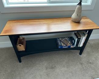 Ethan Allen sofa table: 55” w x 17” d x 27” t