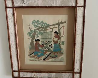 Native Weavers print by Harrison Begay 17” x 18.5” 