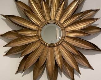 Stunning Italian gilt metal work mirror