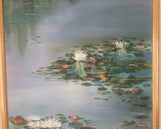 Montgomery artist Dot Robinson “ Waterlilies”  painting
