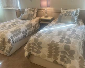 Wonderful custom built twin bed set