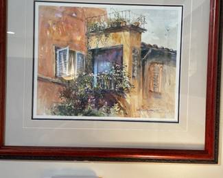 Alabama artist Jack DeLoney “Tuscan Balcony” print 