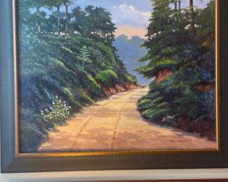 Montgomery artist Richard Folmer “ The Road to the Lake” oil on canvas