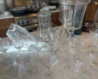 Collection of odd elegant stemware