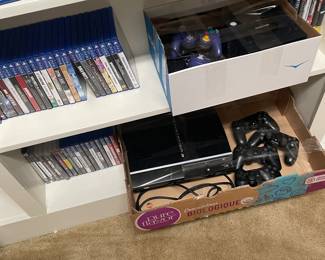 PlayStation 3 and games plus a Nintendo Hame Cube and games 
