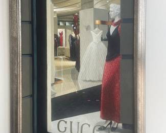 Montgomery artist Terry McKee “ After Hours: Gucci ,  Boston “ on stairway to the second floor 