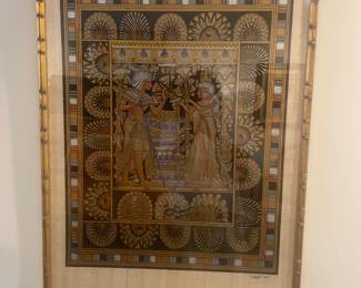 Another Egyptian papyrus paintings artist signed