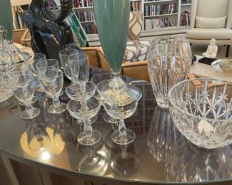 Heisey “Larat” stems and Waterford bowl