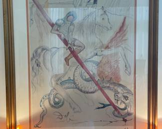 Salvador Dali signed serigraph print
No 350/500 “St. George and the Dragon”