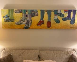 Large Montgomery artist Nan Cunningham original painting for Jubilee poster