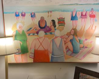 Montgomery artist Sharon Yavis “ Beach Ladies “ painting 