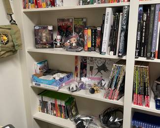 Gaming strategy books ,comics, Wii player and games , XBox 360 and games