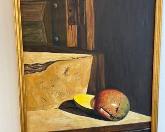 Italian artist Adeci still life oil on canvas