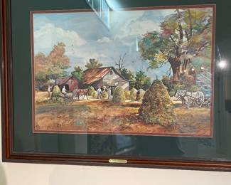 Alabama artist Jack DeLoney “Peanut Harvest I” print