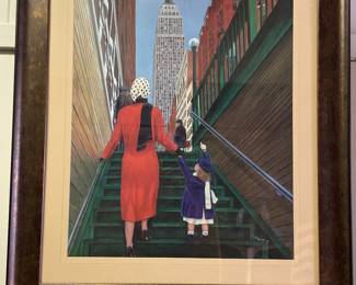 R.Parker “ Coming Up From the Subway “ print