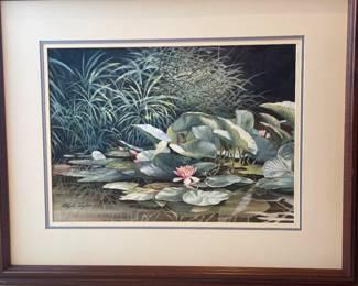 Alabama water colorist Ralph Taylor “Waterlilies”