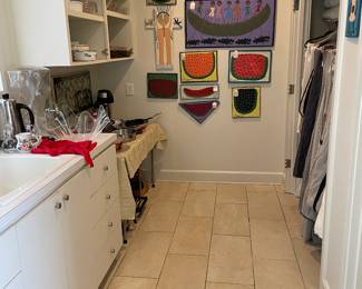 View of laundry room off back hall